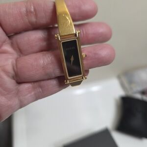 Gucci Gold Rectangular Watch